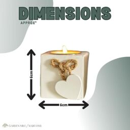 Marco Paul Set of 9 Wooden Heart Tea Light Holder Candle Holder Home Décor in White - thumbnail 2