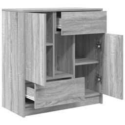 Berkfield Home Sideboard with Drawers & Doors Grey Sonoma 70.5x34x74.5 cm - thumbnail 5