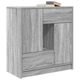 Berkfield Home Sideboard with Drawers & Doors Grey Sonoma 70.5x34x74.5 cm - thumbnail 4