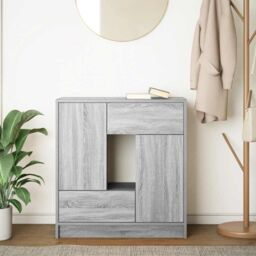 Berkfield Home Sideboard with Drawers & Doors Grey Sonoma 70.5x34x74.5 cm - thumbnail 3