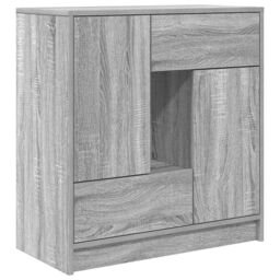 Berkfield Home Sideboard with Drawers & Doors Grey Sonoma 70.5x34x74.5 cm - thumbnail 2