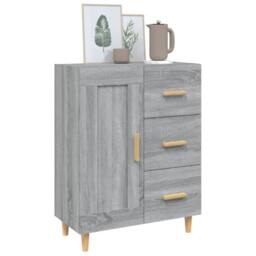 Berkfield Home Sideboard Grey Sonoma 69.5x34x90 cm Engineered Wood - thumbnail 4