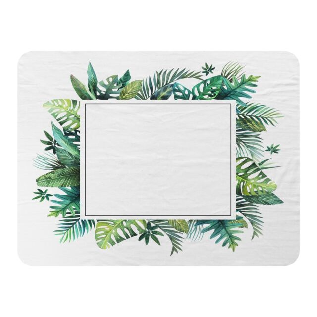 Benjamin Tate Design Square Botanical Border Blanket in Natural - Size: 120 cm x 150 cm - image 1
