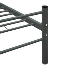 Berkfield Home Comfortable Bed Frame Grey Metal 180x200 cm Super King - thumbnail 5