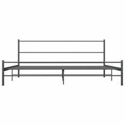 Berkfield Home Comfortable Bed Frame Grey Metal 180x200 cm Super King - thumbnail 1
