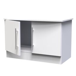 Ready Assembled 2 U Carlton Compact 2 Door TV & Media Unit (Ready Assembled) in White - Size: Medium - thumbnail 5