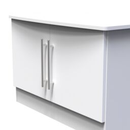 Ready Assembled 2 U Carlton Compact 2 Door TV & Media Unit (Ready Assembled) in White - Size: Medium - thumbnail 4