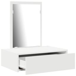 Berkfield Home Wall Hanging Dressing Table¬†White 60x40x70 cm in White - Size: 60 x 40 x 70 cm - thumbnail 5