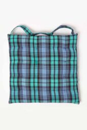 Homescapes Seat Pad Luxury Cotton Green Tartan Indoor Outdoor Garden Cushion, 40cm - thumbnail 3