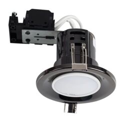 ValueLights Downlight Fire Rated Ceiling Light Fitting 4 Pack in Black - thumbnail 1