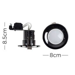 ValueLights Downlight Fire Rated Ceiling Light Fitting 4 Pack in Black - thumbnail 5