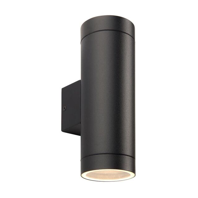 Netlighting Palin XL Outdoor Up Down Wall Lamp Textured Black Paint & Clear Glass IP44 - image 1