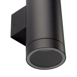 Netlighting Palin XL Outdoor Up Down Wall Lamp Textured Black Paint & Clear Glass IP44 - thumbnail 6