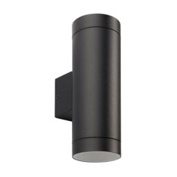 Netlighting Palin XL Outdoor Up Down Wall Lamp Textured Black Paint & Clear Glass IP44 - thumbnail 2