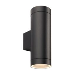 Netlighting Palin XL Outdoor Up Down Wall Lamp Textured Black Paint & Clear Glass IP44 - thumbnail 1
