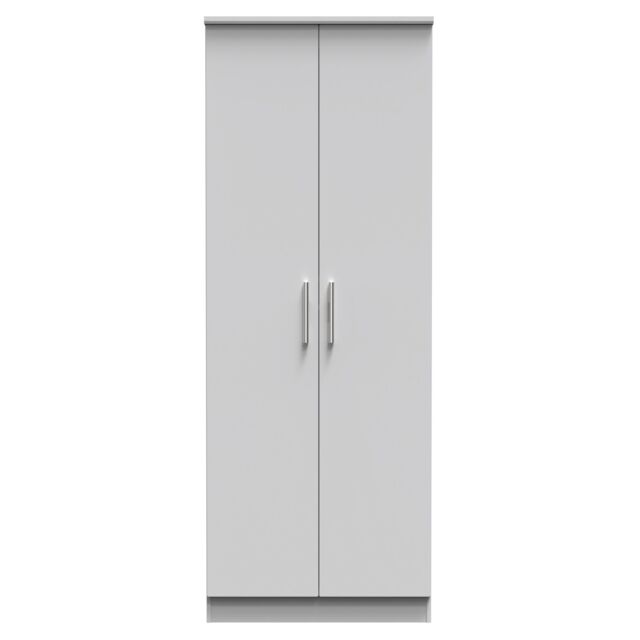 Ready Assembled 2 U Windsor Tall Double Hanging Wardrobe (Ready Assembled) in Mid Grey - image 1