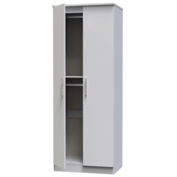 Ready Assembled 2 U Windsor Tall Double Hanging Wardrobe (Ready Assembled) in Mid Grey - thumbnail 5