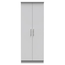 Ready Assembled 2 U Windsor Tall Double Hanging Wardrobe (Ready Assembled) in Mid Grey - thumbnail 1