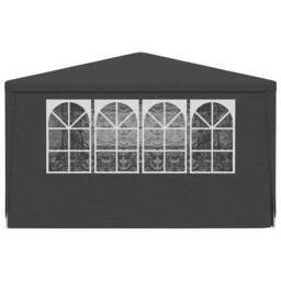 Berkfield Home Professional Party Tent with Side Walls 4x9 m Anthracite 90 g/m? in Dark Grey - thumbnail 4
