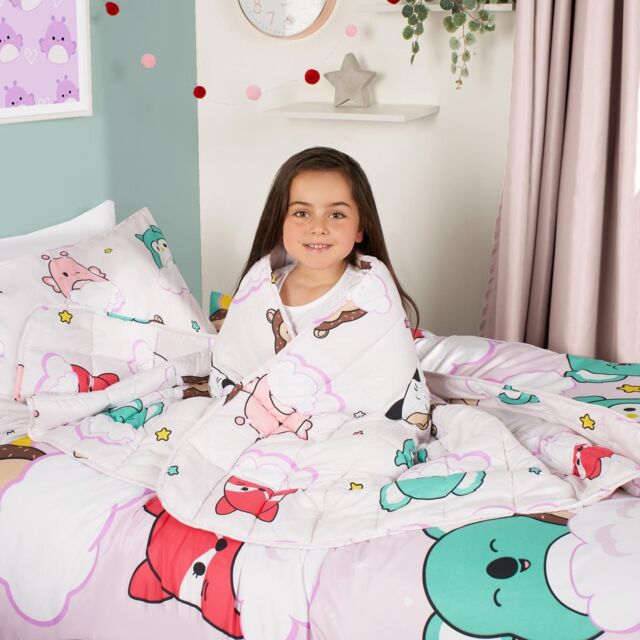 OHS Weighted Blanket Squish Blob Mallows Sensory Therapy Sleep Anxiety Throw in Lilac - Size: 100 cm × 150 cm - image 1