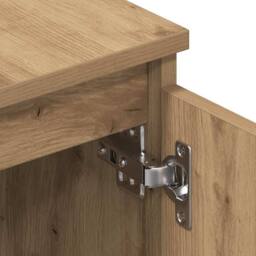 Berkfield Home TV Cabinet Artisan Oak 140x40x36 cm Engineered Wood in Brown - Size: 140 x 40 x 36 cm - thumbnail 9