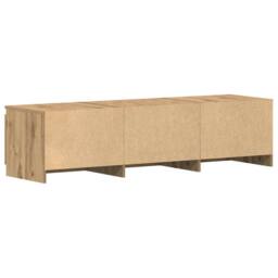 Berkfield Home TV Cabinet Artisan Oak 140x40x36 cm Engineered Wood in Brown - Size: 140 x 40 x 36 cm - thumbnail 8