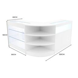 Monstershop Demeter LED Shop Counter Set K900, B900 & LM60 - White - thumbnail 3