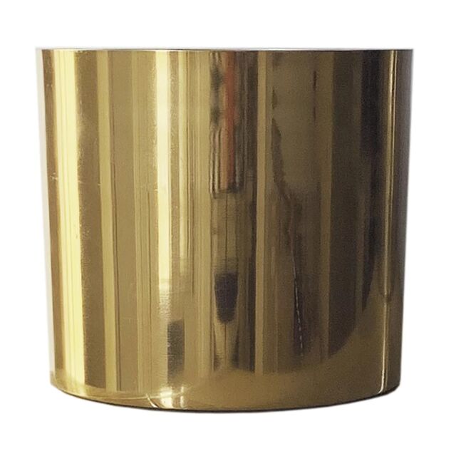 Leaf 18cm Modern Metal Planter in Gold - image 1