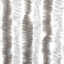 Berkfield Home Fly Curtain Light Grey & White 90x200 cm Chenille - thumbnail 6
