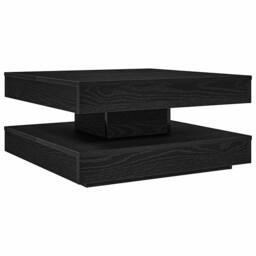 Berkfield Home Modern Coffee Table 360-Degree Rotatable Black 70x70x34.5 cm - thumbnail 6