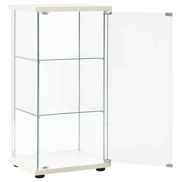 Berkfield Home Storage Cabinet Tempered Glass White - image 1