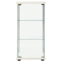 Berkfield Home Storage Cabinet Tempered Glass White - thumbnail 3