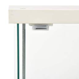 Berkfield Home Storage Cabinet Tempered Glass White - thumbnail 4