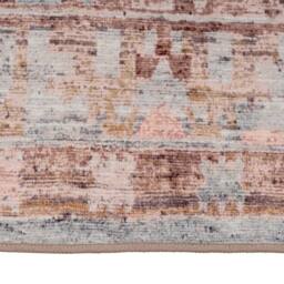 Kukoon Tribal Design Cotton Chenille Washable Long Hallway Runner Rug in Brown - Size: 60 cm x 240 cm - thumbnail 3