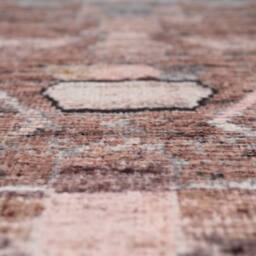 Kukoon Tribal Design Cotton Chenille Washable Long Hallway Runner Rug in Brown - Size: 60 cm x 240 cm - thumbnail 5