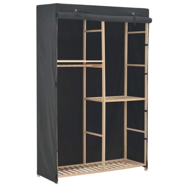 Berkfield Home 3-Tier Wardrobe Grey 110x40x170 cm Fabric - Size: 110 x 40 x 170 cm - image 1