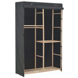 Berkfield Home 3-Tier Wardrobe Grey 110x40x170 cm Fabric - Size: 110 x 40 x 170 cm - thumbnail 1