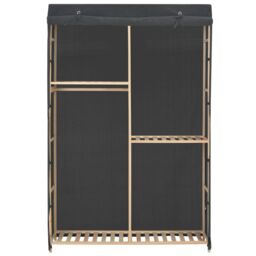 Berkfield Home 3-Tier Wardrobe Grey 110x40x170 cm Fabric - Size: 110 x 40 x 170 cm - thumbnail 2