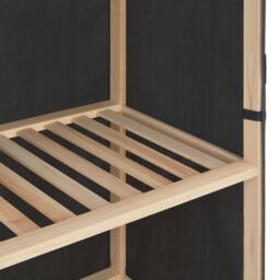 Berkfield Home 3-Tier Wardrobe Grey 110x40x170 cm Fabric - Size: 110 x 40 x 170 cm - thumbnail 5