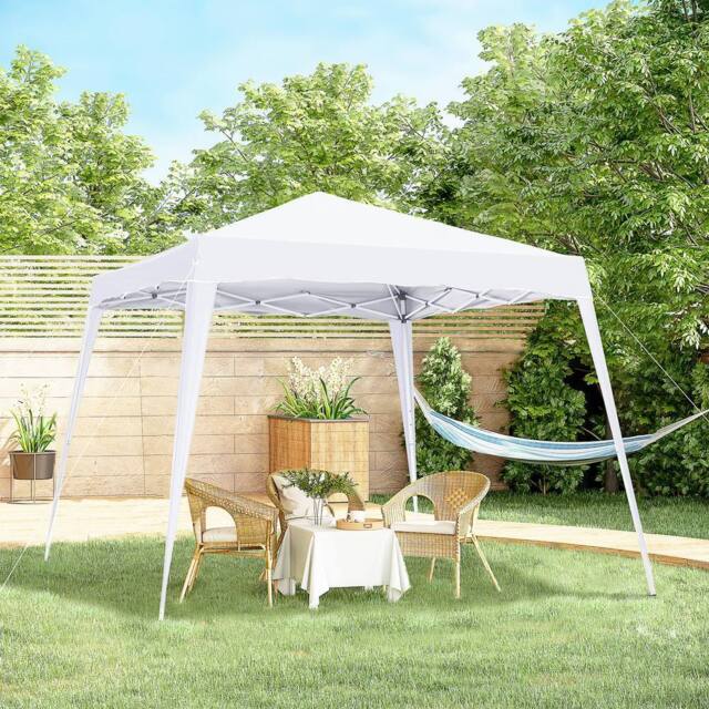 OUTSUNNY Garden Pop up Gazebo Tent Party Water-resistant 2.5 x 2.5M in White - image 1