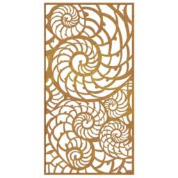 Berkfield Home Garden Wall Decoration 105x55 cm Corten Steel Shell Design in Brown - thumbnail 5
