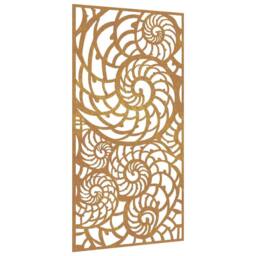 Berkfield Home Garden Wall Decoration 105x55 cm Corten Steel Shell Design in Brown