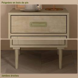 Wyld Haus Basose Natural Wood Effect Rattan Bedside Table Drawer & Door - thumbnail 7