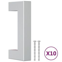 Berkfield Home Cabinet Handles 10 pcs Silver 64 mm Stainless Steel - thumbnail 2