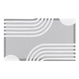Artsy Mats Grey Abstract Lines Indoor & Outdoor Doormat - 70x40cm - Size: 40 cm x 70 cm - thumbnail 2