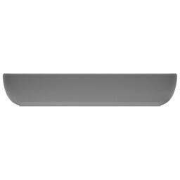 Berkfield Home Luxury Basin Rectangular Matt Dark Grey 71x38 cm Ceramic - thumbnail 4