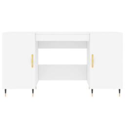 Berkfield Home Desk White 140x50x75 cm Engineered Wood - Size: 140 x 50 x 75 cm - thumbnail 6