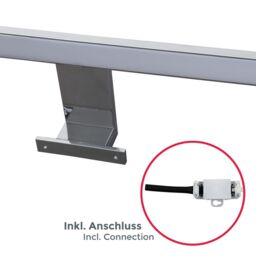 B.K.Licht IP44 600mm LED Mirror Light in Silver - thumbnail 7