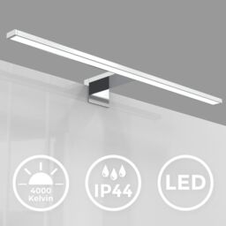 B.K.Licht IP44 600mm LED Mirror Light in Silver - thumbnail 2