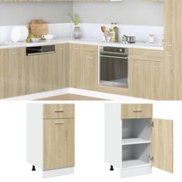 Berkfield Home Drawer Bottom Cabinet Lyon Sonoma Oak 40x46x81.5 cm Engineered Wood in Brown - thumbnail 1